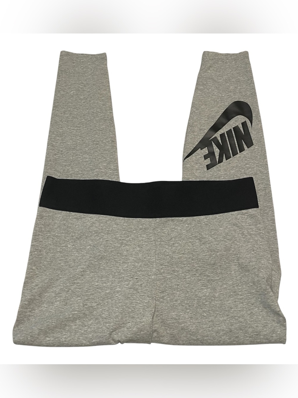 Nike Grey Leggings with Black Swoosh Logo Plus Size 1X